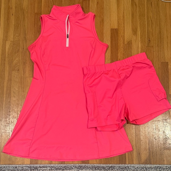 Amazon Dresses & Skirts - Amazon | Pink Sleeveless golf/tennis Dress and Shorts Set